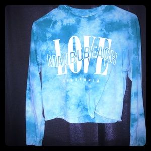 The dye Malibu long sleeve crop top
